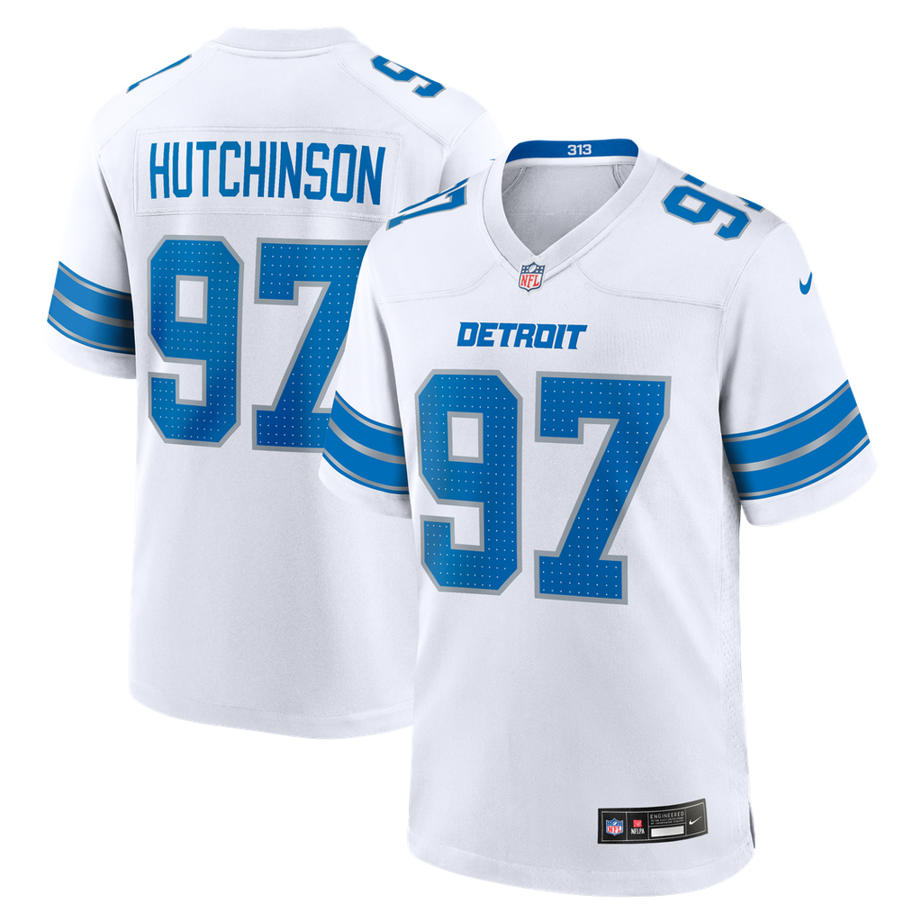 Men's Detroit Lions Aidan Hutchinson Blue