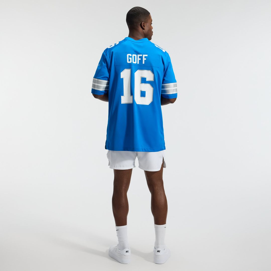 Men's Detroit Lions Jared Goff Blue