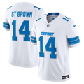 Men's Detroit Lions Amon-Ra St. Brown White Vapor F.U.S.E. Stitched