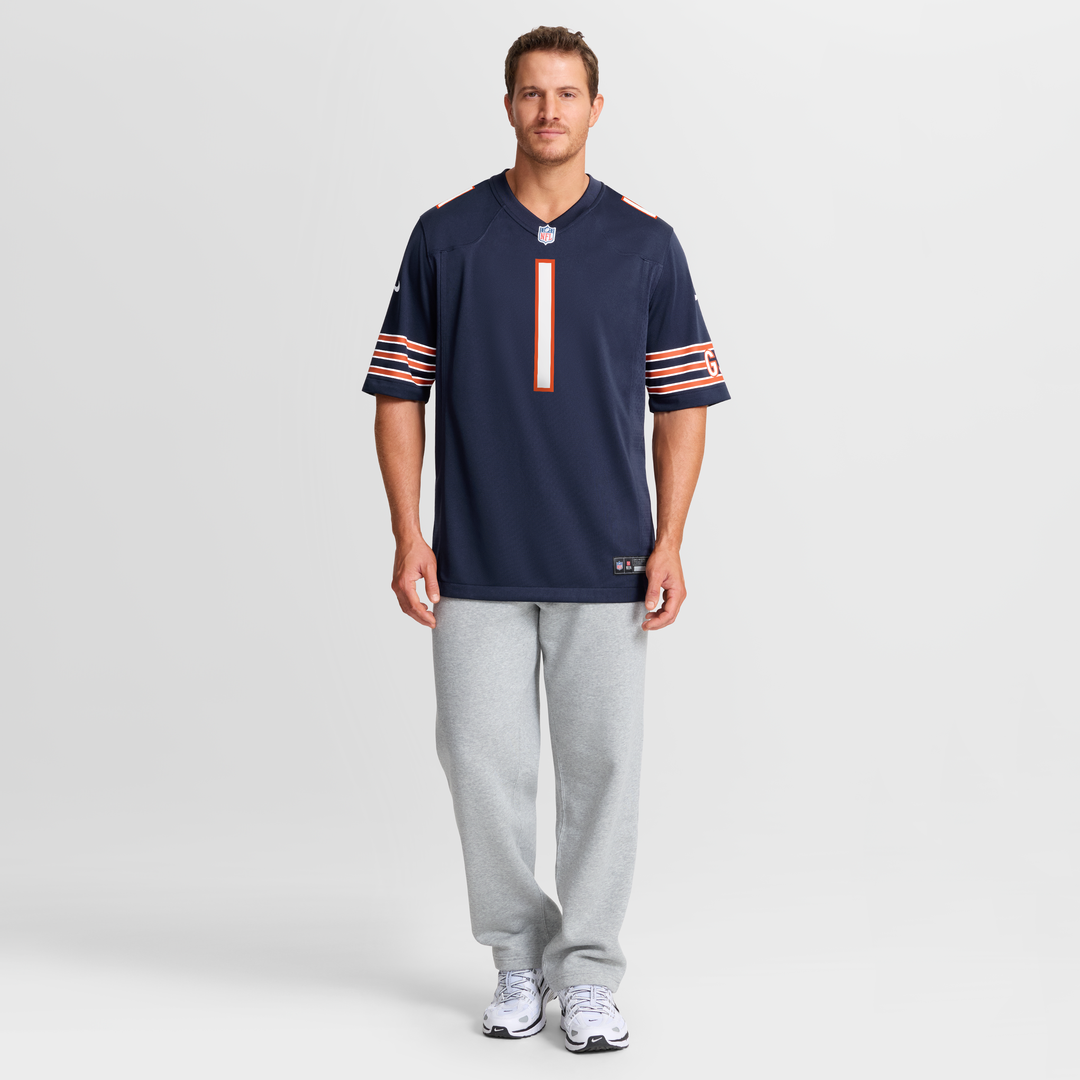 Men's Chicago Bears Number 1 Groom Navy