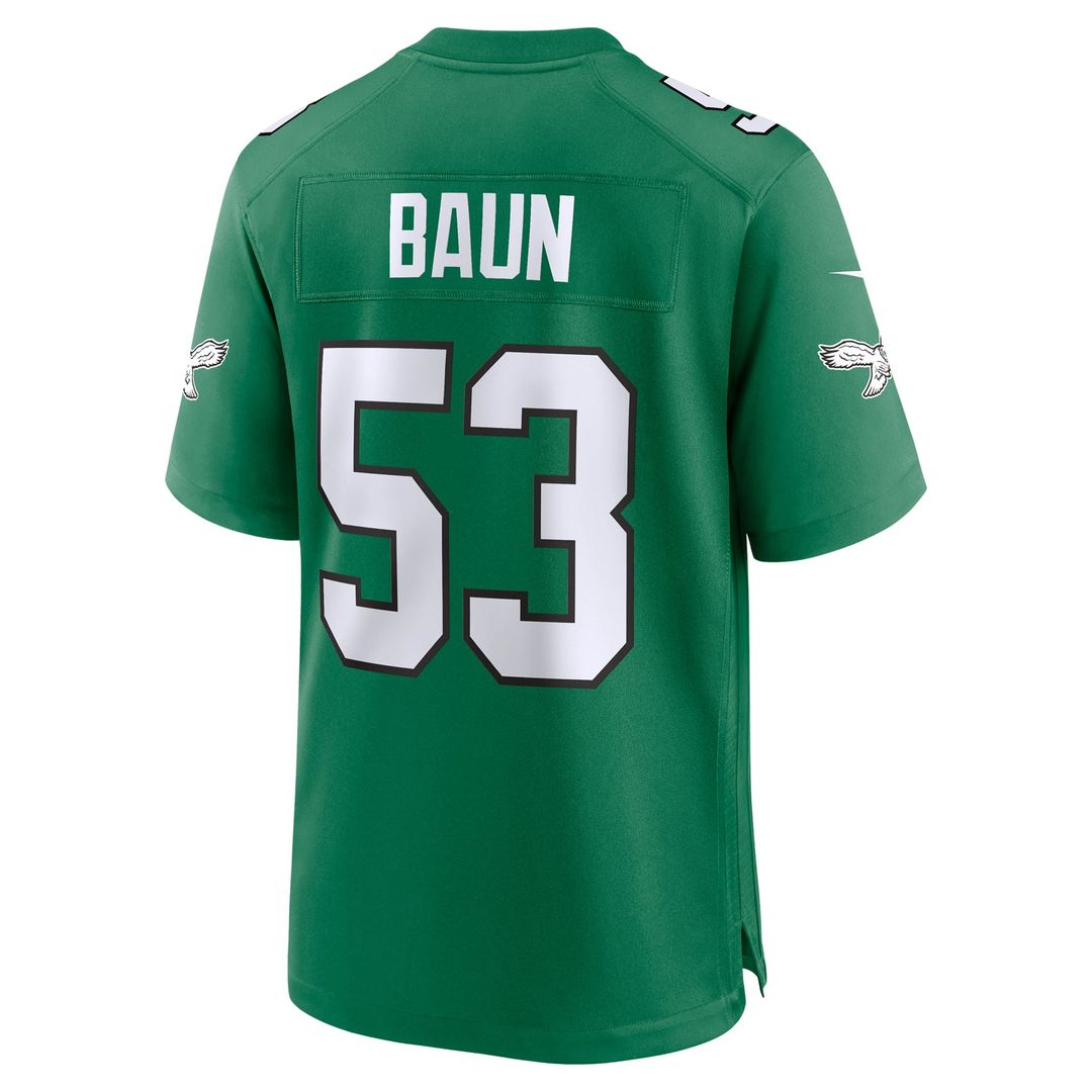 Men's Philadelphia Eagles Zack Baun Kelly Green Alternate