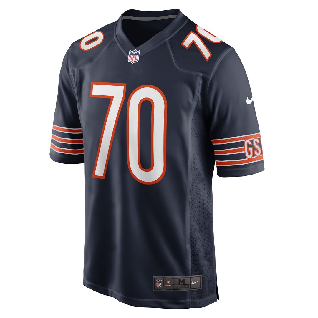 Men's Chicago Bears Braxton Jones Navy Game Player Jersey