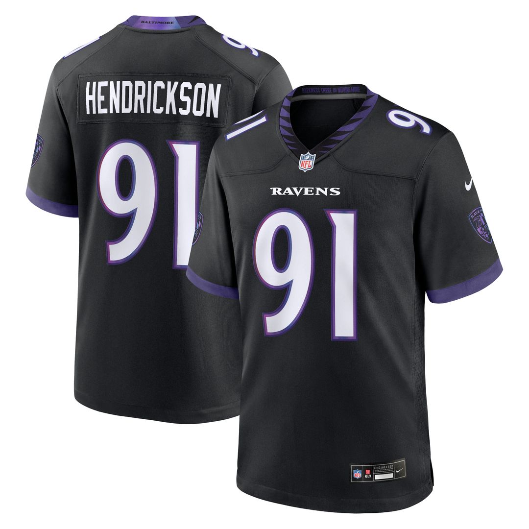 Men's Baltimore Ravens Trey Hendrickson Purple Team