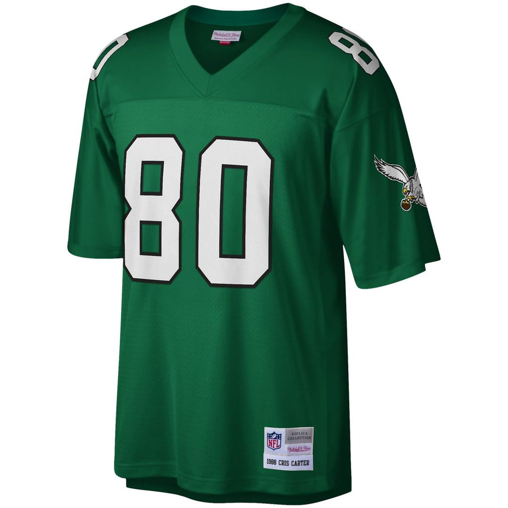 Men's Philadelphia Eagles Cris Carter Kelly Green Legacy Replica Jersey