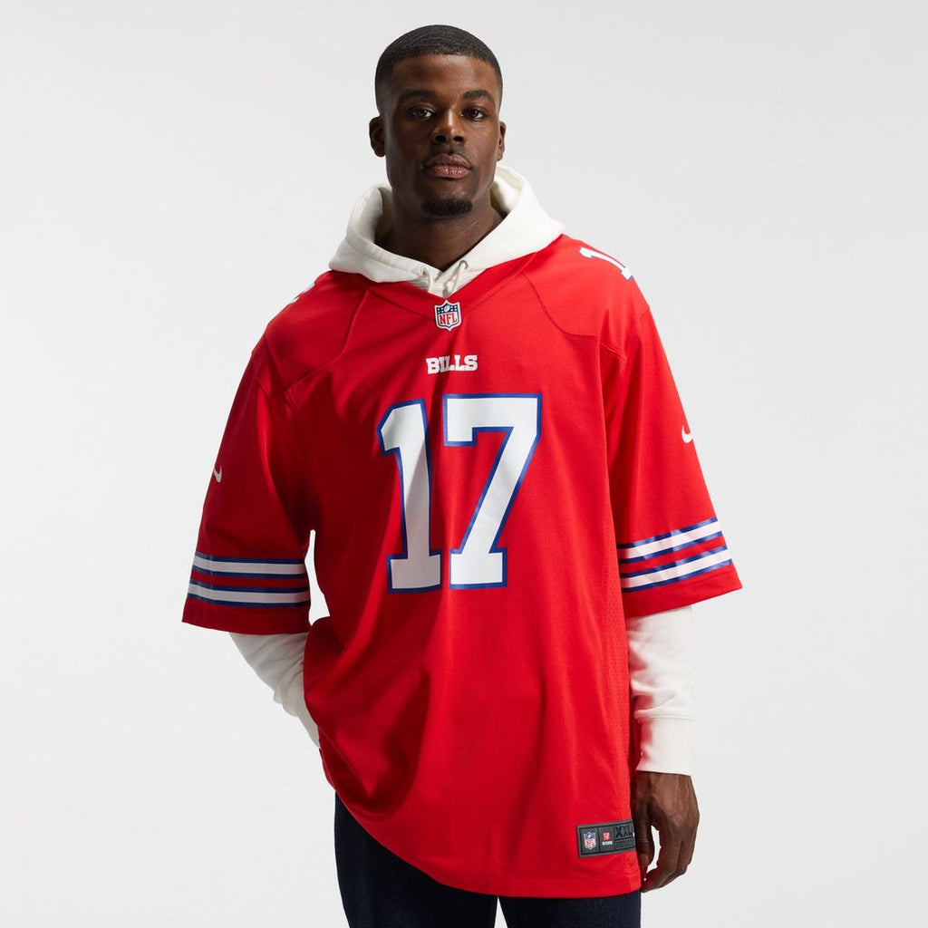 Men's Buffalo Bills Josh Allen Red Alternate Game Player Jersey
