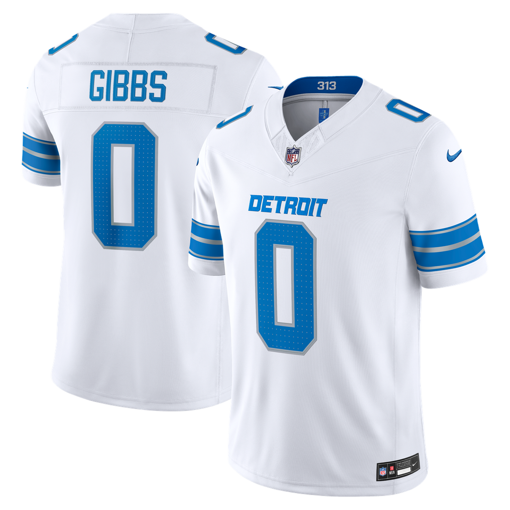 Men's Detroit Lions Jahmyr Gibbs Black Alternate Vapor F.U.S.E. Stitched