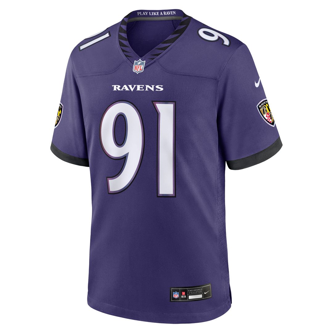 Men's Baltimore Ravens Trey Hendrickson Purple Team