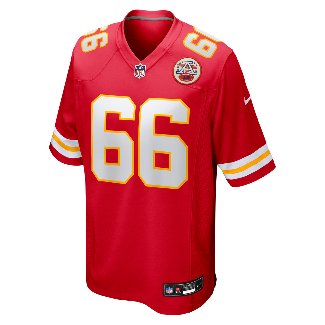 Men's Kansas City Chiefs Mike Caliendo Red Game Player Jersey