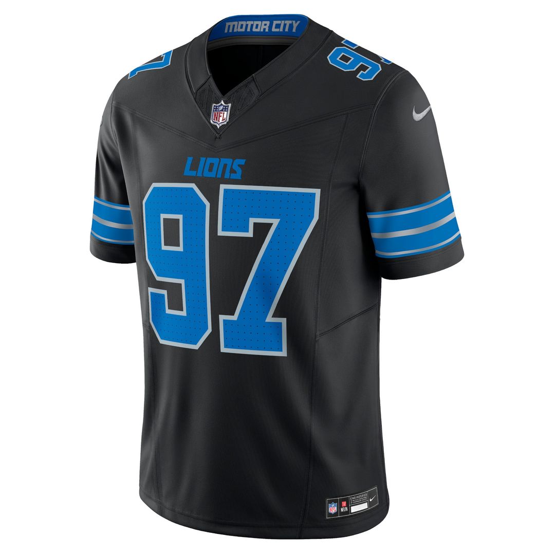 Men's Detroit Lions Aidan Hutchinson Black 2nd Alternate Vapor F.U.S.E.