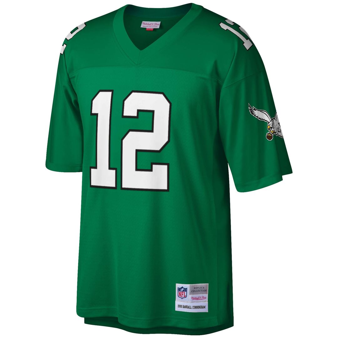Men's Philadelphia Eagles Randall Cunningham Kelly Green Legacy Replica Jersey