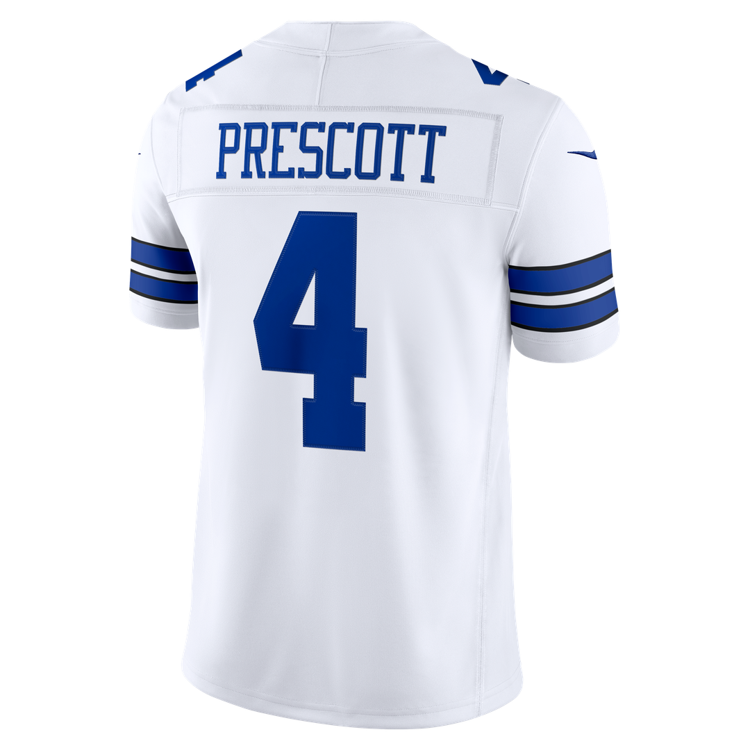 Men's Dallas Cowboys Dak Prescott White Vapor F.U.S.E. Stitched