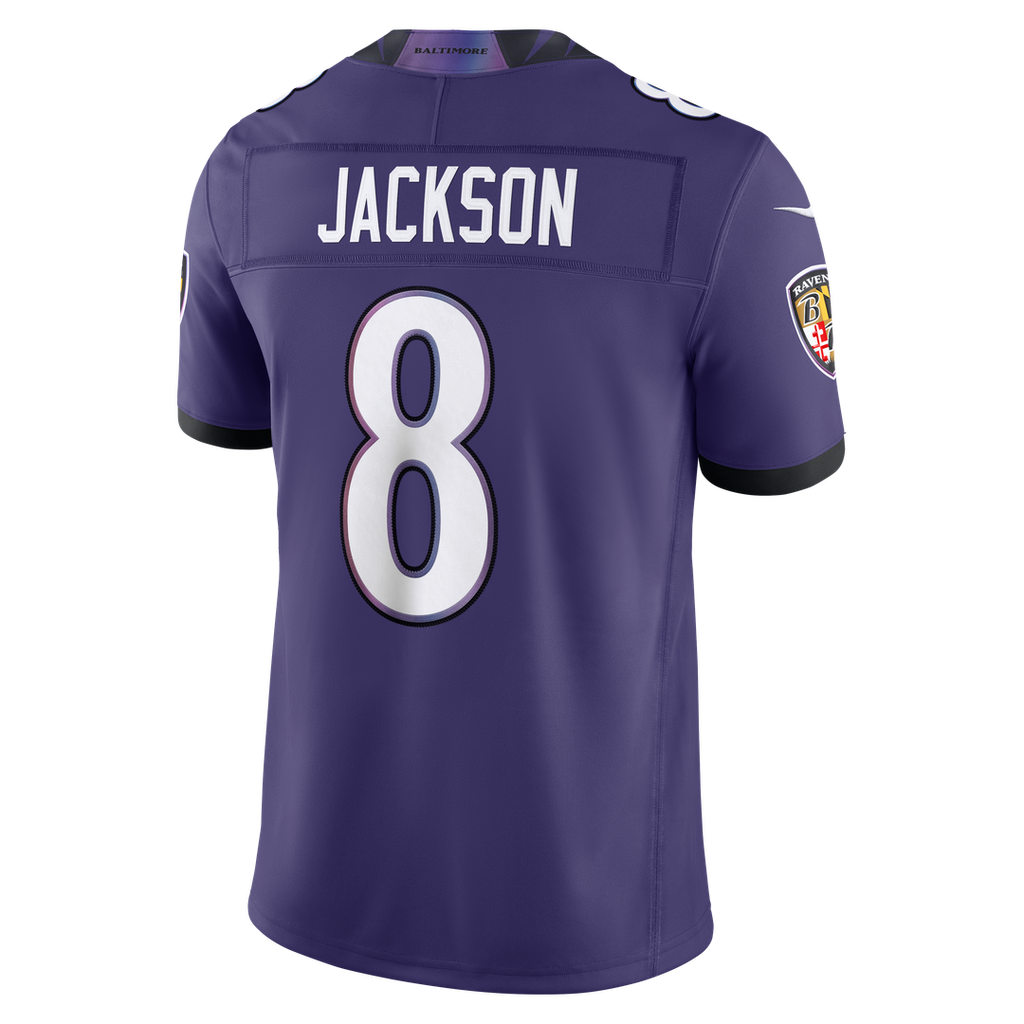Men's Baltimore Ravens Lamar Jackson Black Alternate Alternate Vapor F.U.S.E. Stitched