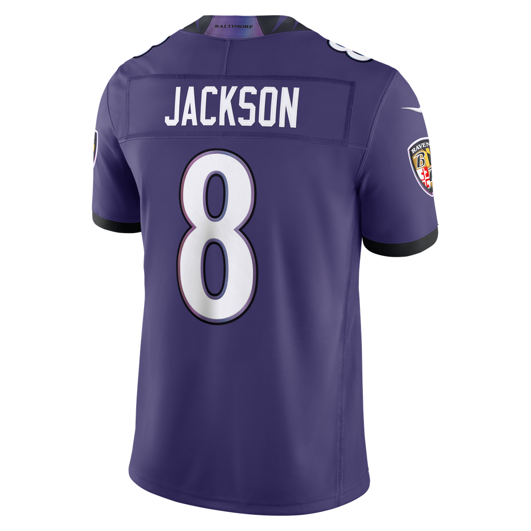 Men's Baltimore Ravens Lamar Jackson Black Alternate Alternate Vapor F.U.S.E. Stitched