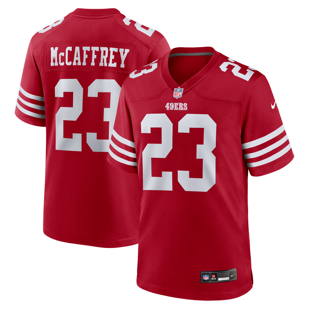 Men's San Francisco 49ers Christian McCaffrey Scarlet Game Player Jersey