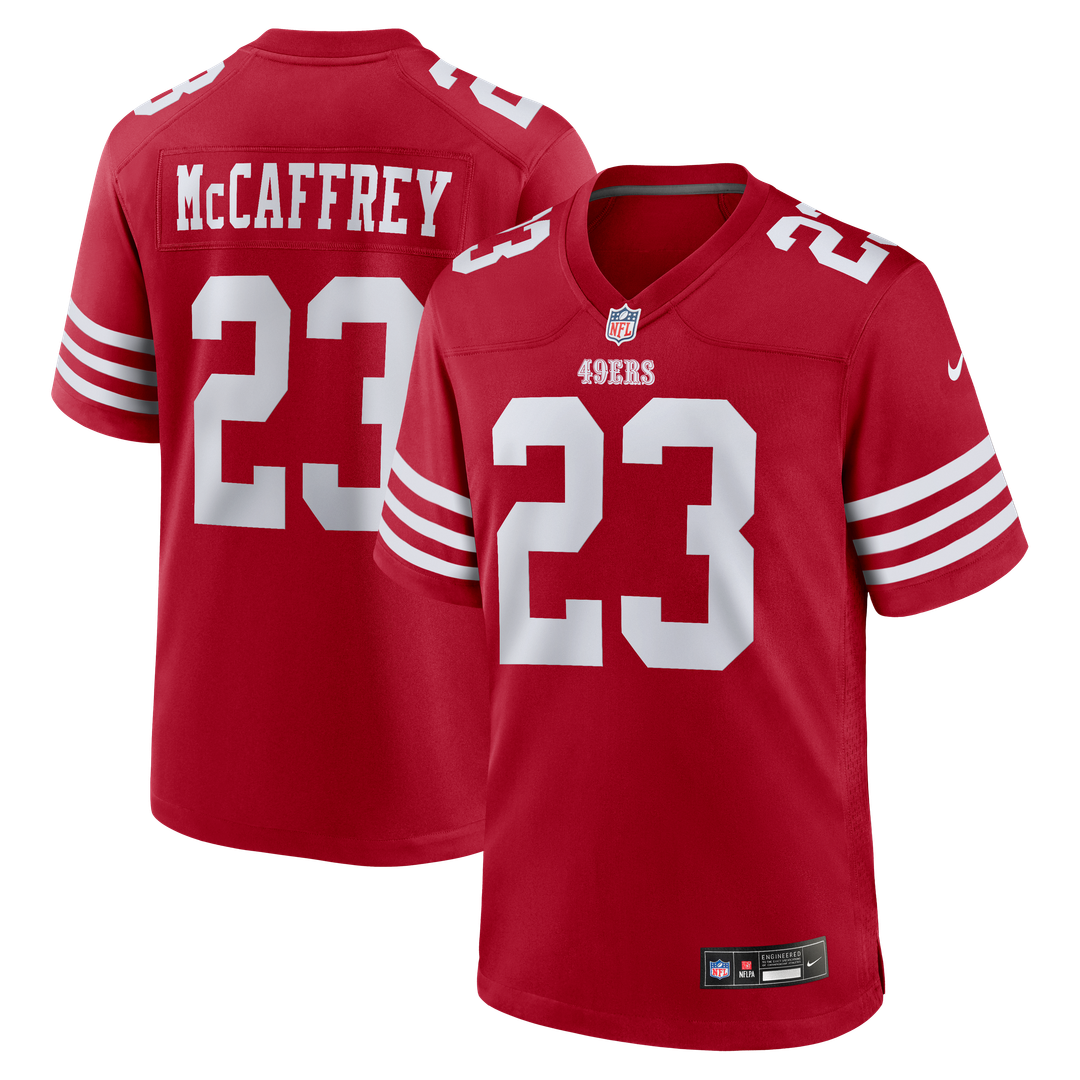 Men's San Francisco 49ers Christian McCaffrey Scarlet Game Player Jersey