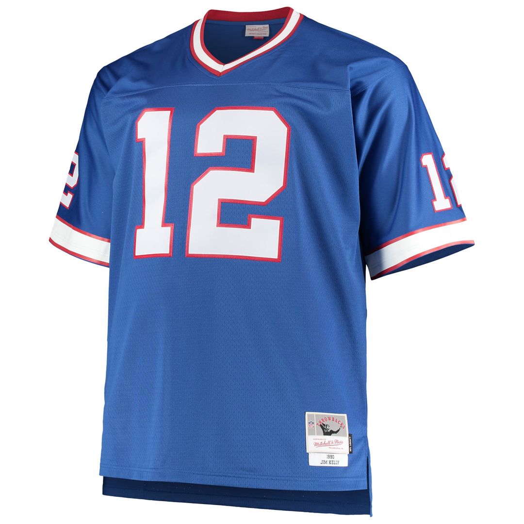 Men's Buffalo Bills Jim Kelly Royal Big & Tall 1990 Retired Player Replica Jersey