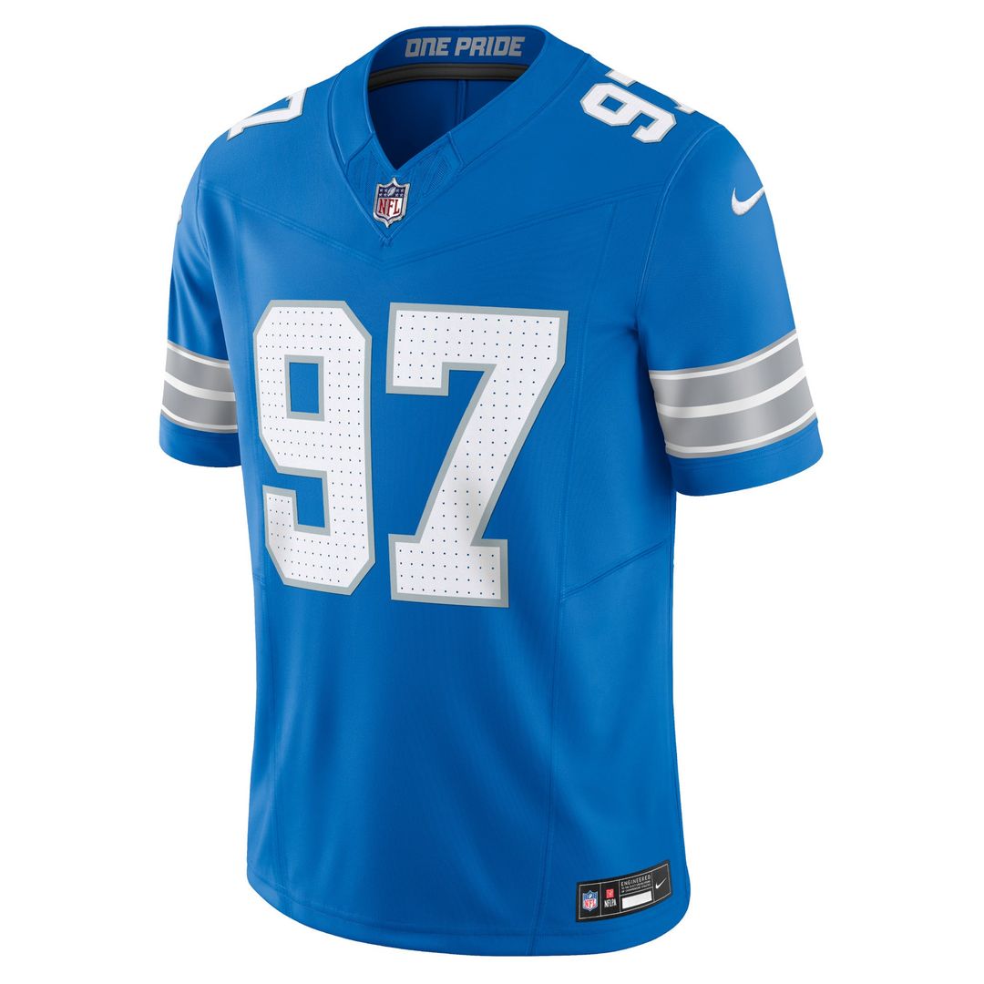 Men's Detroit Lions Aidan Hutchinson Blue Team Vapor F.U.S.E.