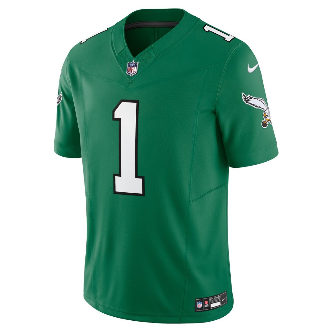 Men's Philadelphia Eagles Jalen Hurts Kelly Green Vapor F.U.S.E.