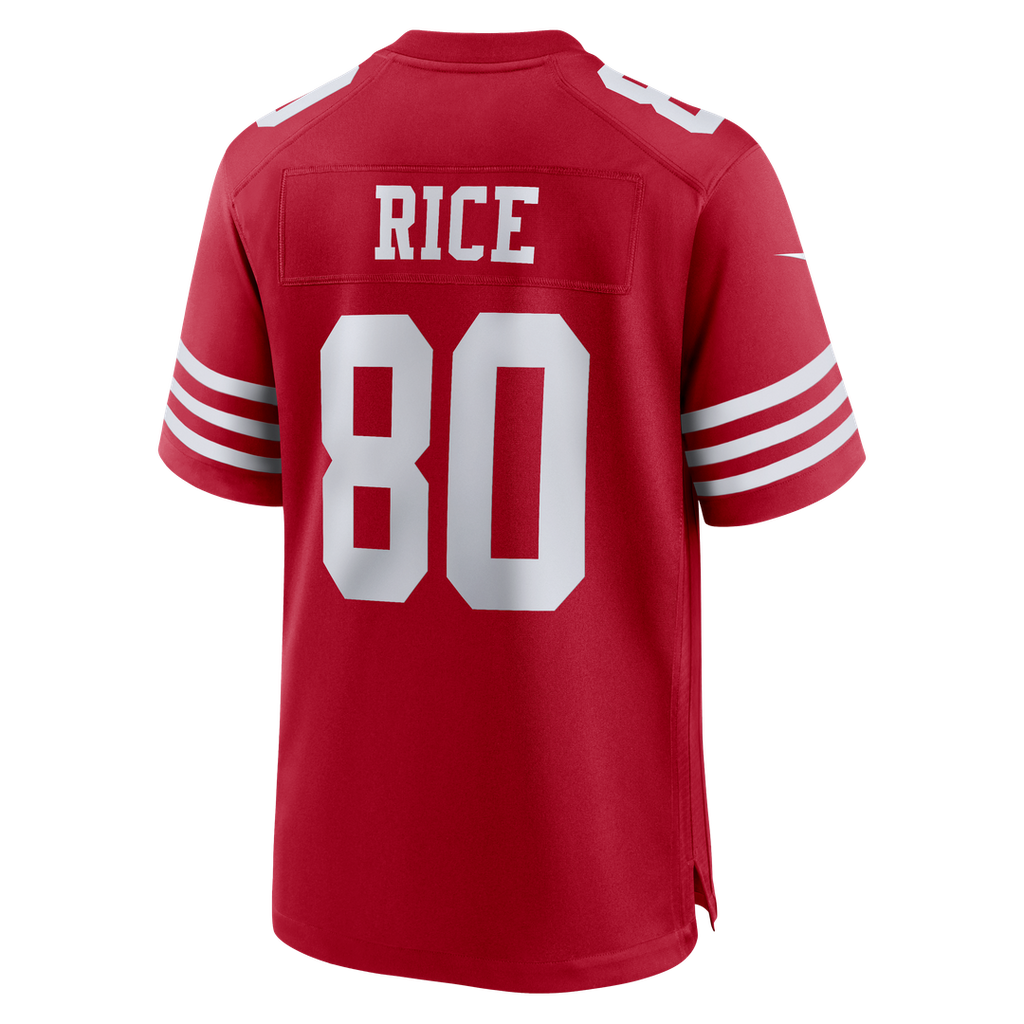 Men's San Francisco 49ers Jerry Rice Scarlet Retired Game Player Jersey