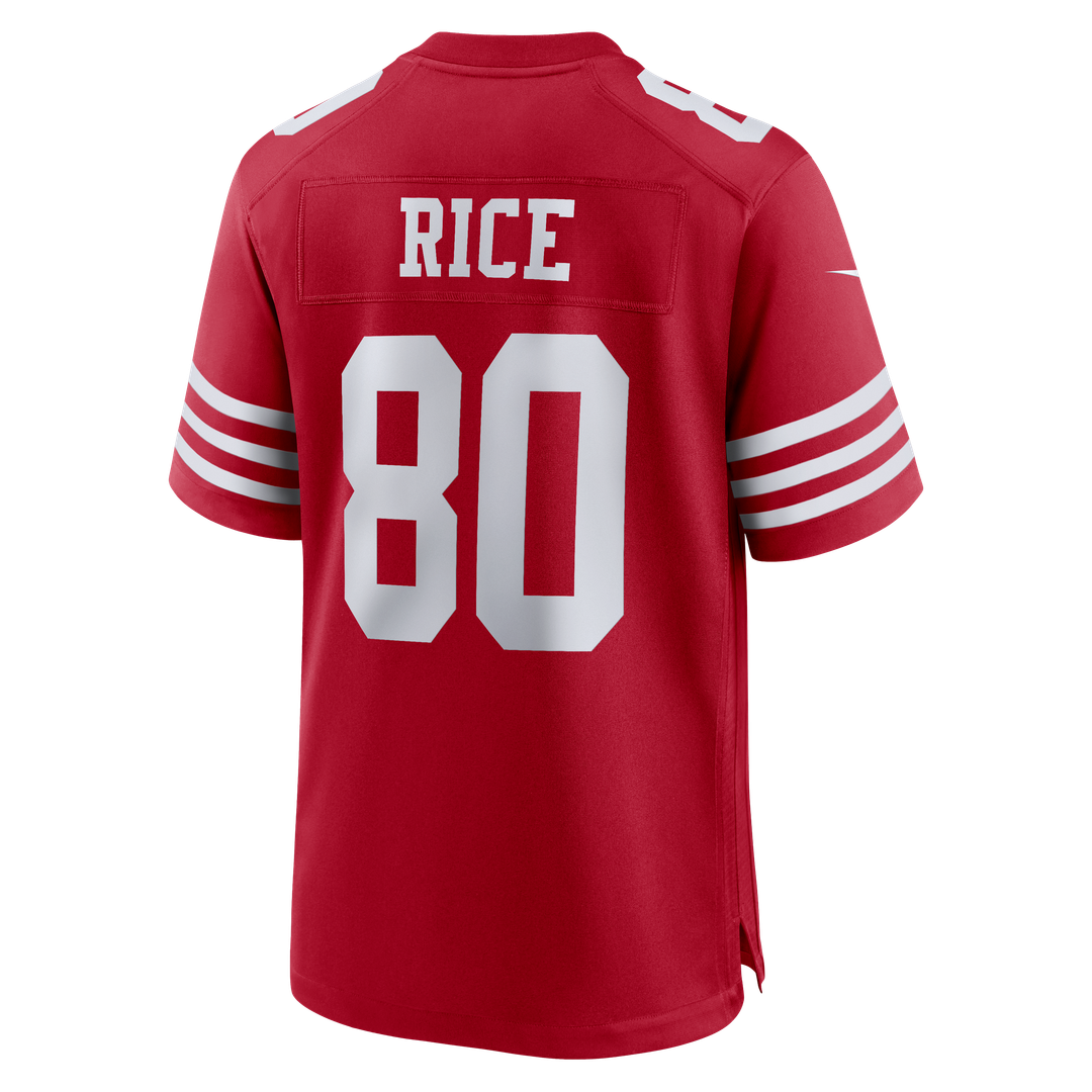 Men's San Francisco 49ers Jerry Rice Scarlet Retired Game Player Jersey