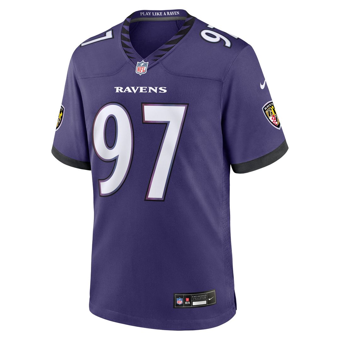 Men's Baltimore Ravens Ethan Burke Purple Team