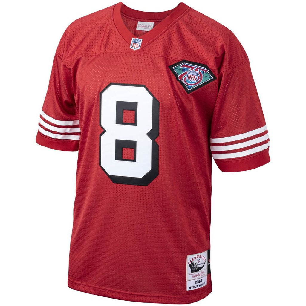 Men's San Francisco 49ers 1994 Steve Young Scarlet Authentic Throwback Retired Player Jersey