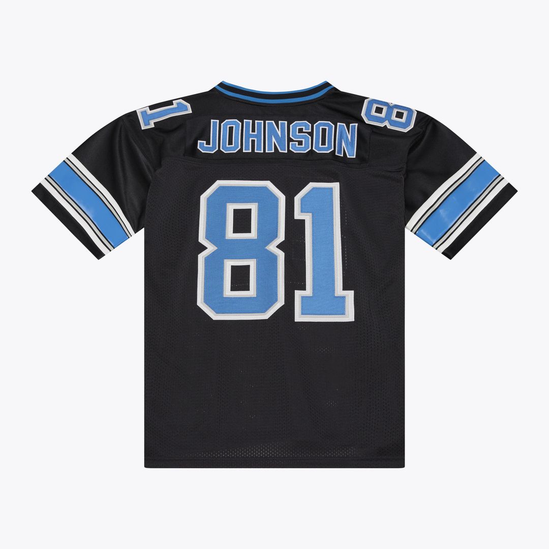 Men's Detroit Lions Calvin Johnson Black 2007 Authentic Throwback Jersey