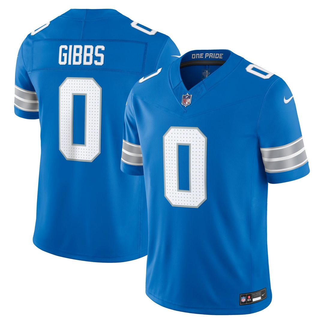 Men's Detroit Lions Jahmyr Gibbs White Vapor F.U.S.E. Stitched