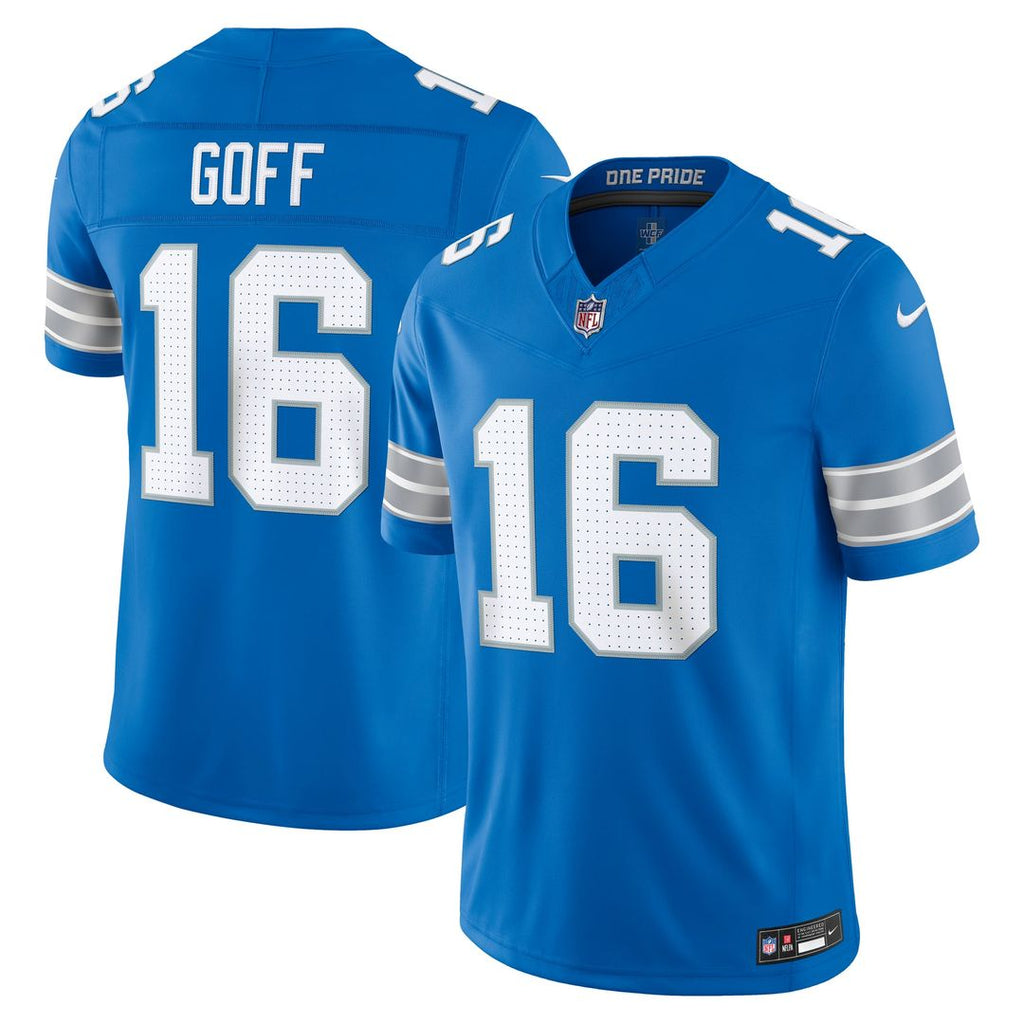 Men's Detroit Lions Jared Goff Blue Team Vapor F.U.S.E. Stitched