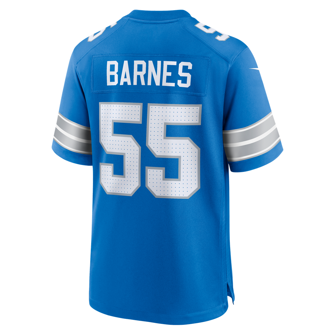 Men's Detroit Lions Derrick Barnes Blue Team