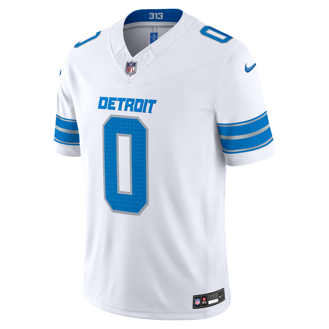 Men's Detroit Lions Jahmyr Gibbs White Vapor F.U.S.E. Stitched
