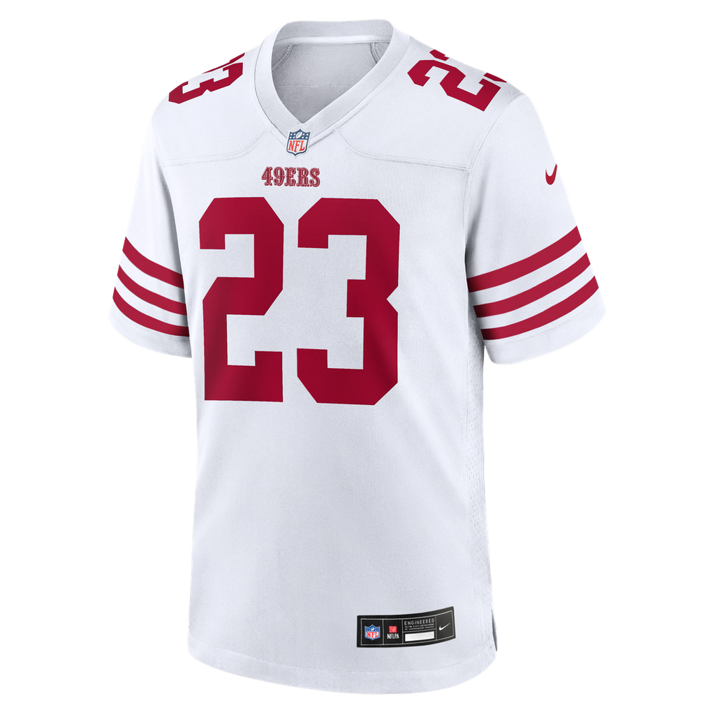 Men's San Francisco 49ers Christian McCaffrey White Game Player Jersey