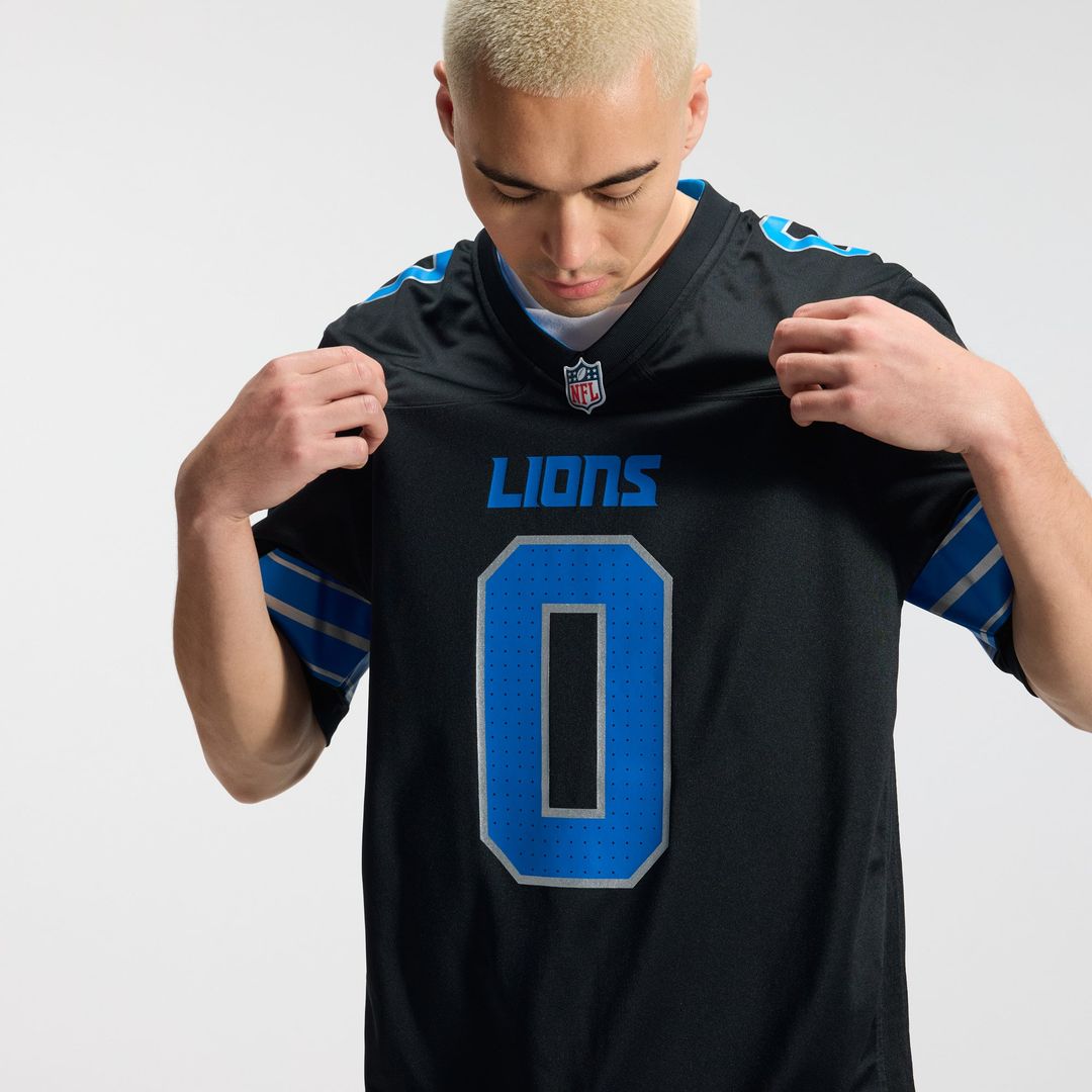 Men's Detroit Lions Jahmyr Gibbs Blue Game Player Jersey