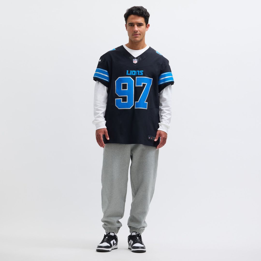 Men's Detroit Lions Aidan Hutchinson Black Alternate Vapor F.U.S.E. Elite Jersey