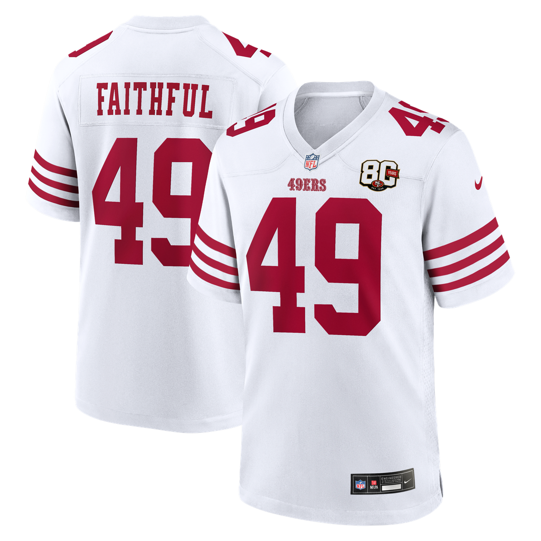 Men's San Francisco 49ers The Faithful White 80th Anniversary