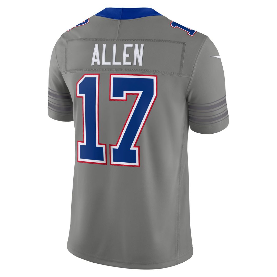 Men's Buffalo Bills Josh Allen Gray Nickel City Vapor F.U.S.E. Stitched