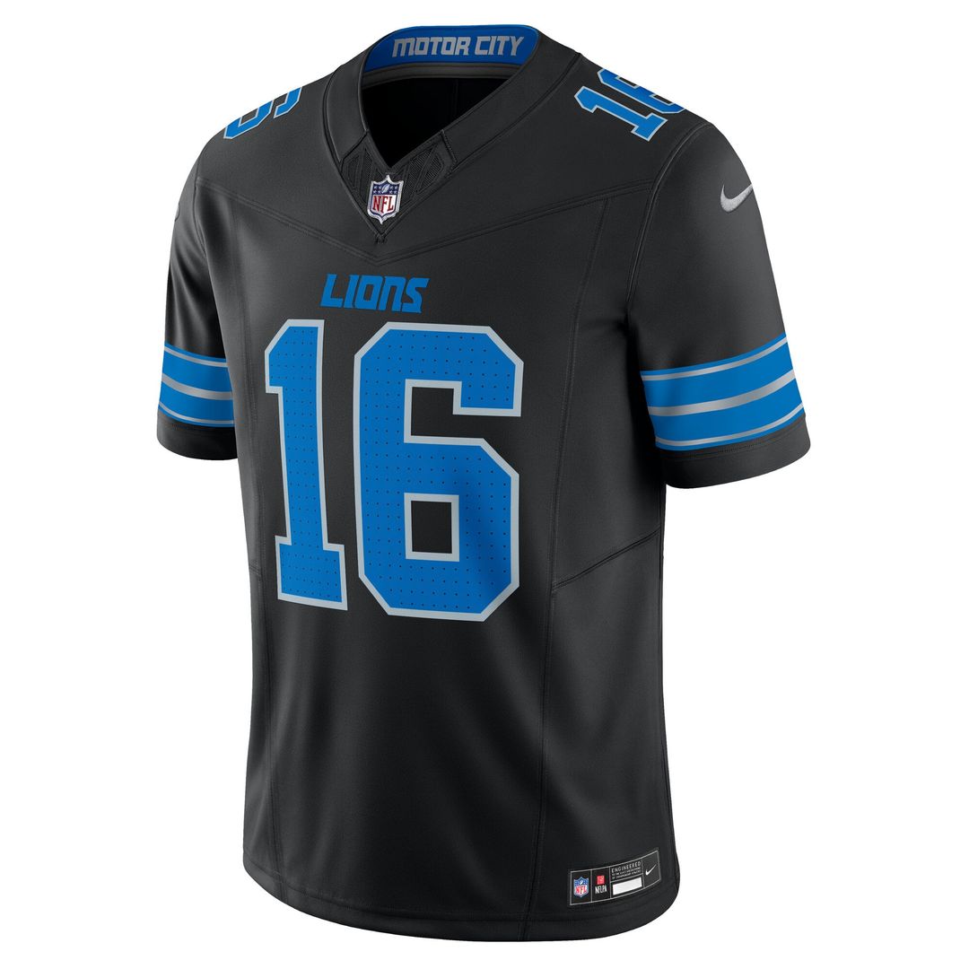 Men's Detroit Lions Jared Goff Black Vapor F.U.S.E.