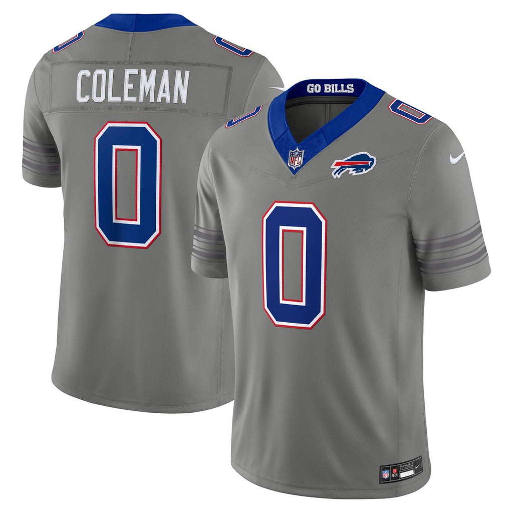 Men's Buffalo Bills Keon Coleman Gray Nickel City Vapor F.U.S.E. Stitched