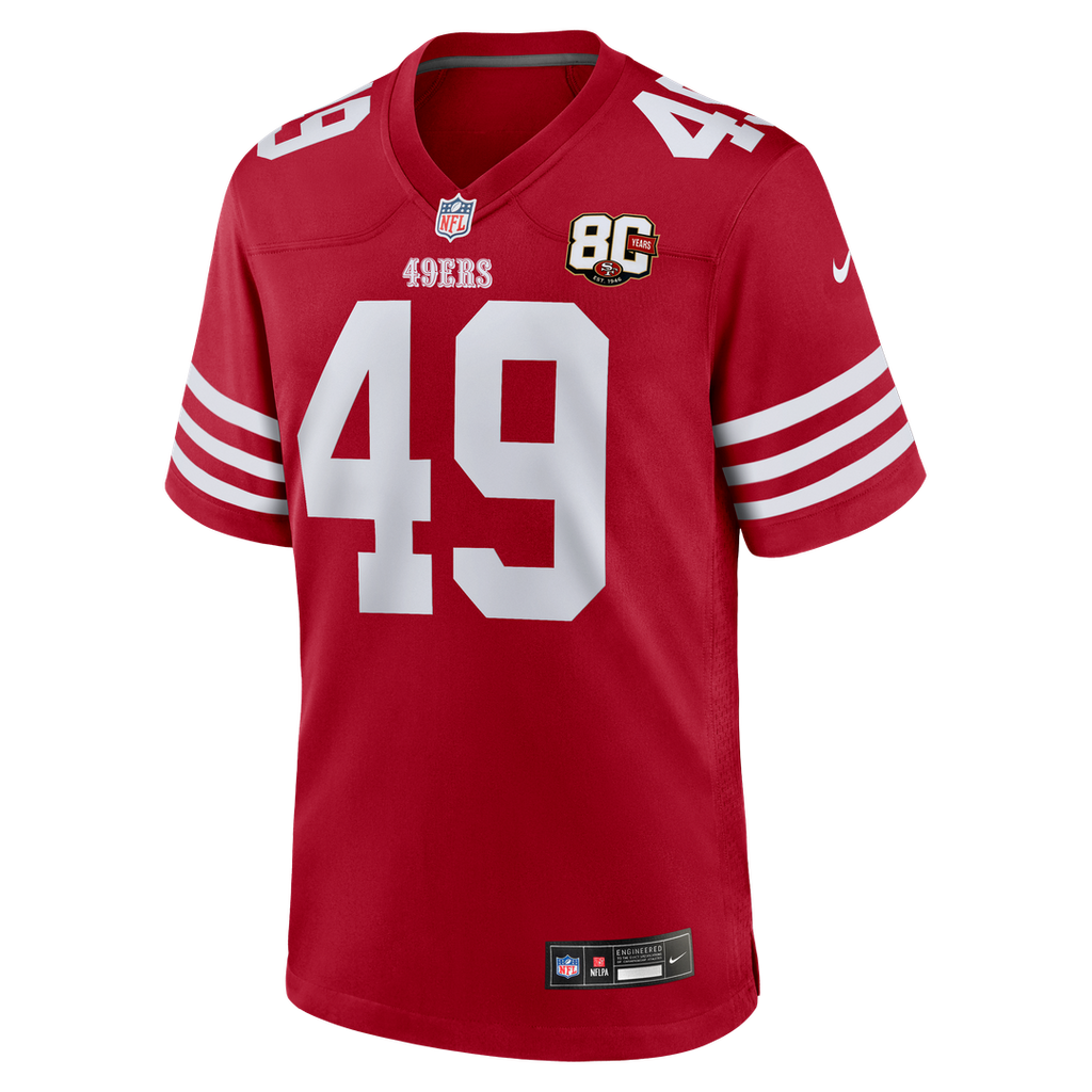 Men's San Francisco 49ers The Faithful Scarlet 80th Anniversary