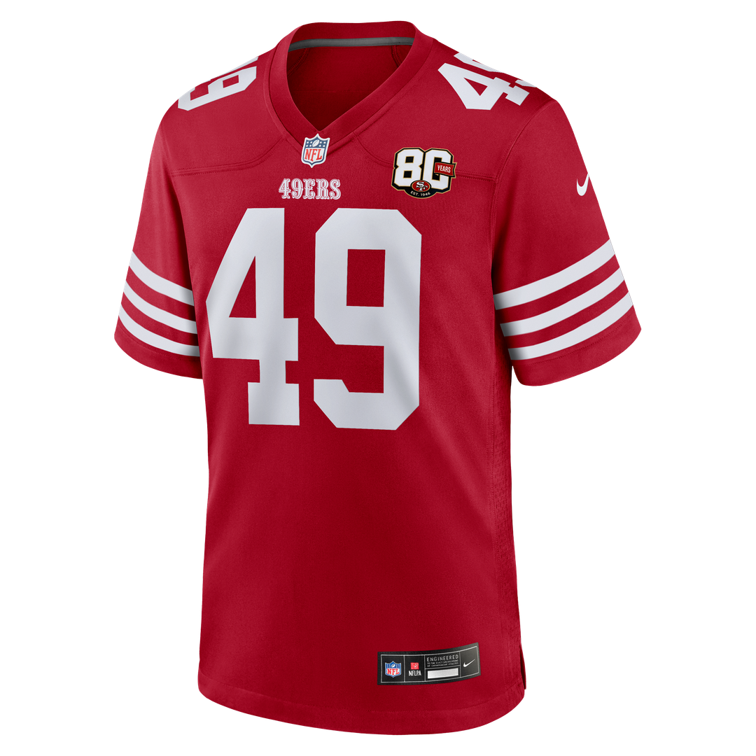 Men's San Francisco 49ers The Faithful Scarlet 80th Anniversary
