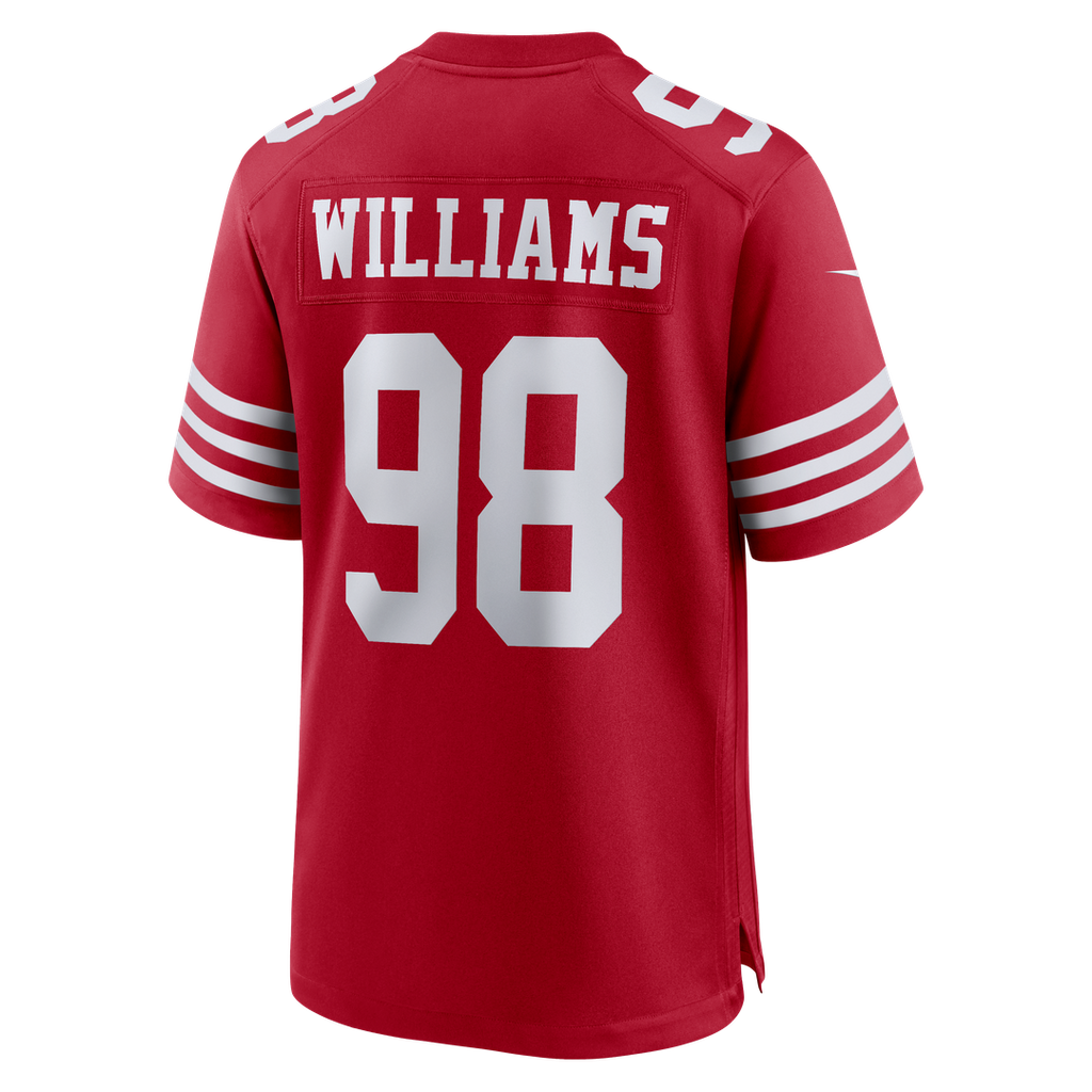 Men's San Francisco 49ers Mykel Williams Scarlet Game Player Jersey
