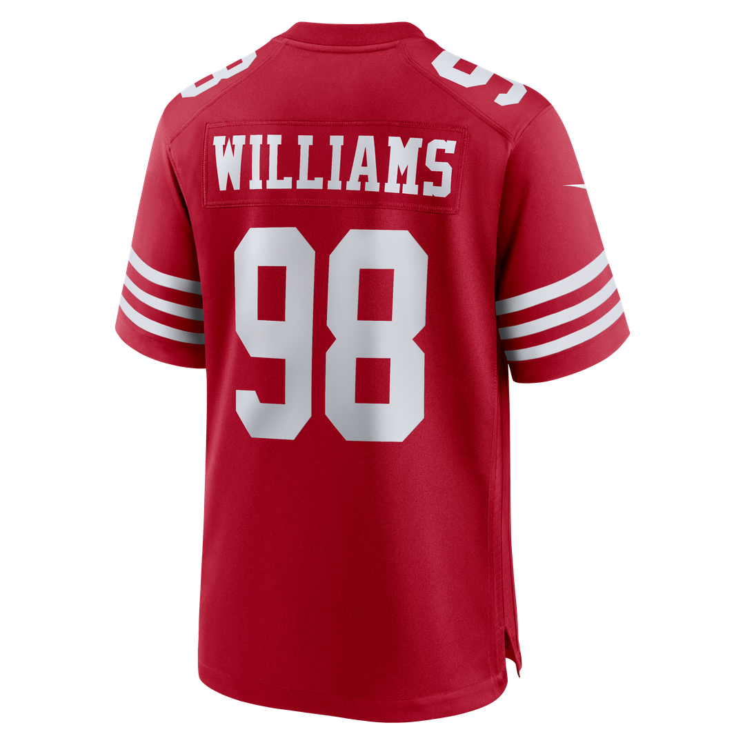 Men's San Francisco 49ers Mykel Williams Scarlet Game Player Jersey