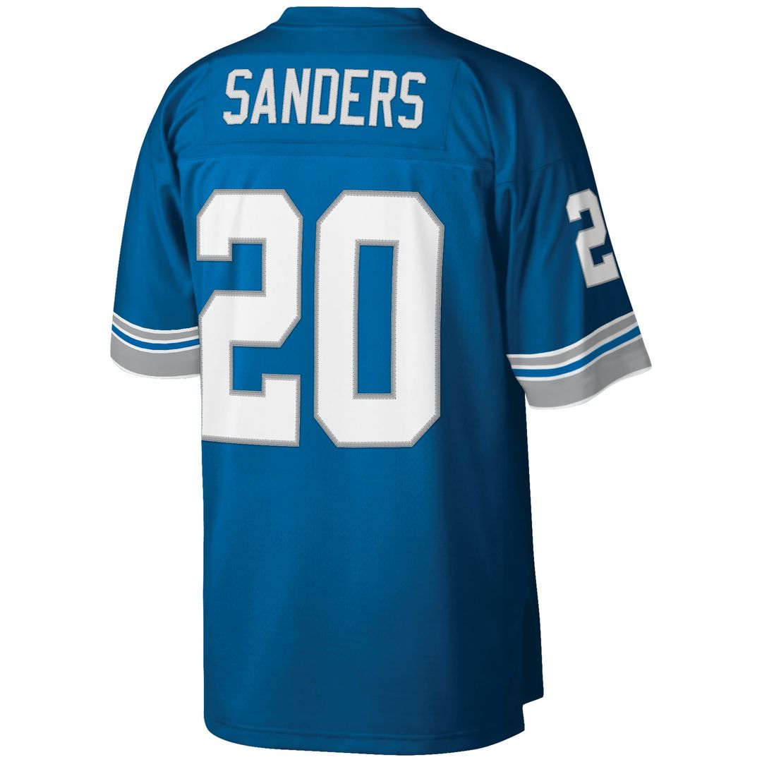 Men's Detroit Lions Barry Sanders Blue Big & Tall 1996 Retired Player Replica Jersey
