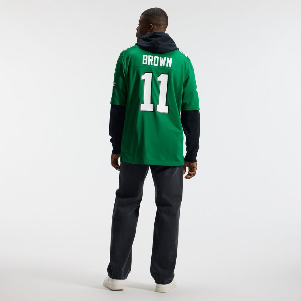 Men's Philadelphia Eagles A.J. Brown Kelly Green Alternate Game Player Jersey