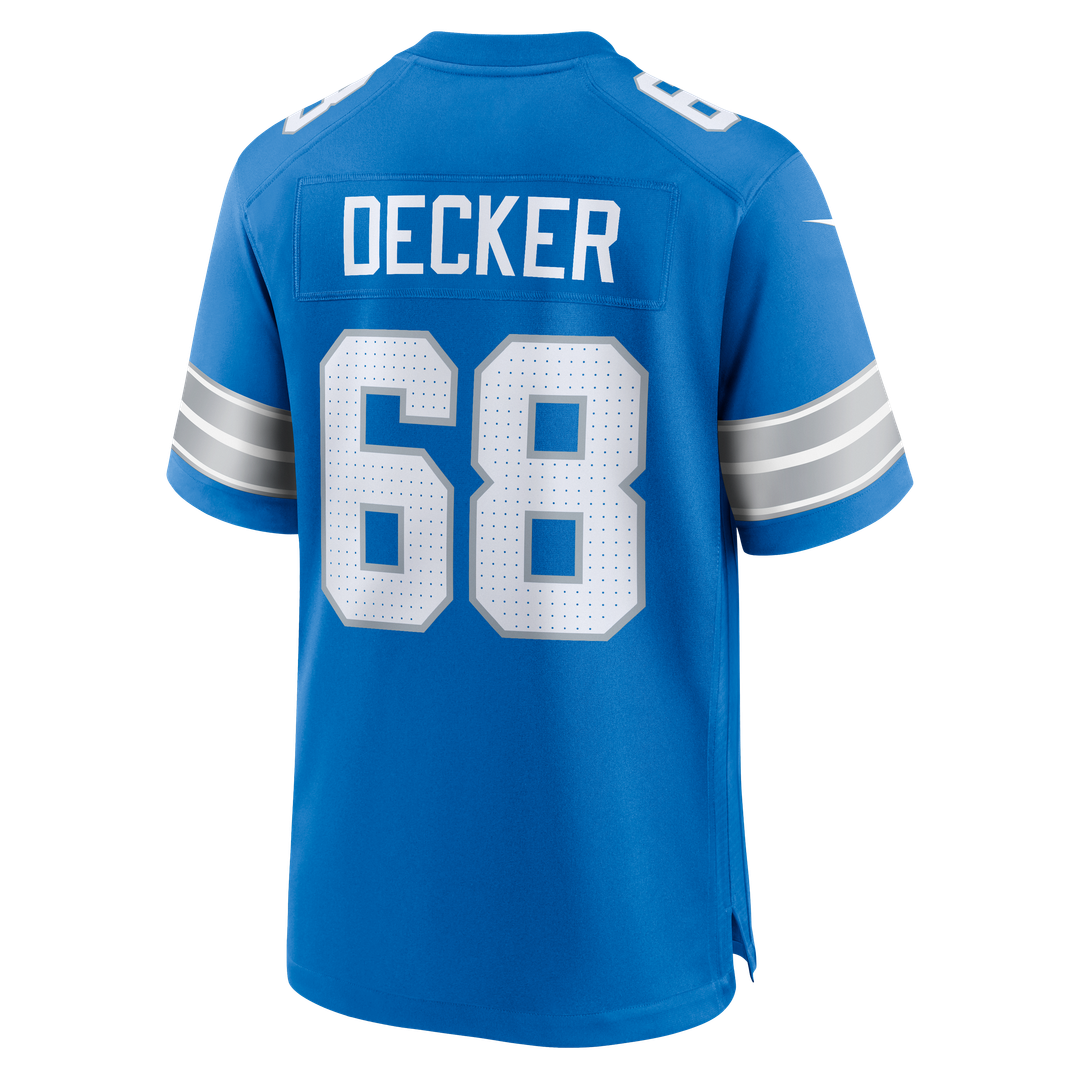 Men's Detroit Lions Taylor Decker Blue Team