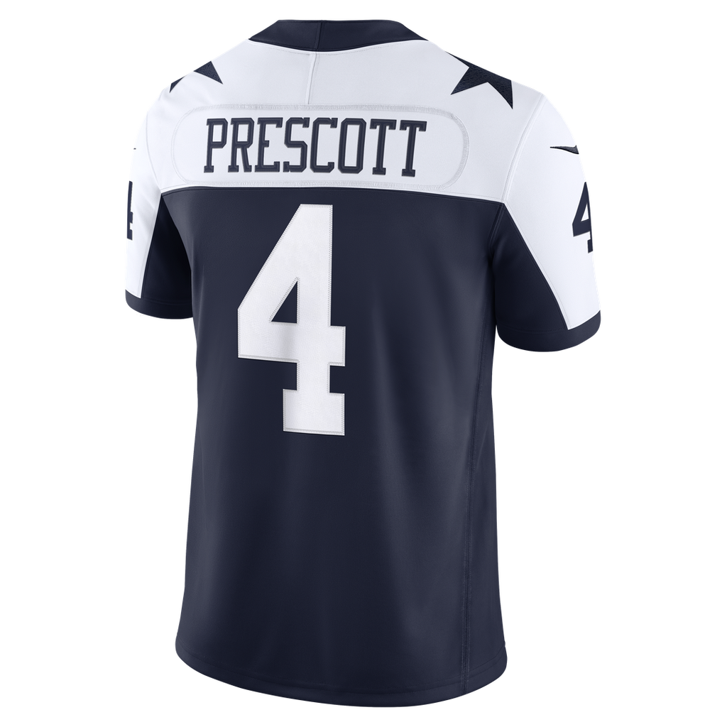 Men's Dallas Cowboys Dak Prescott Navy Alternate Vapor F.U.S.E. Stitched