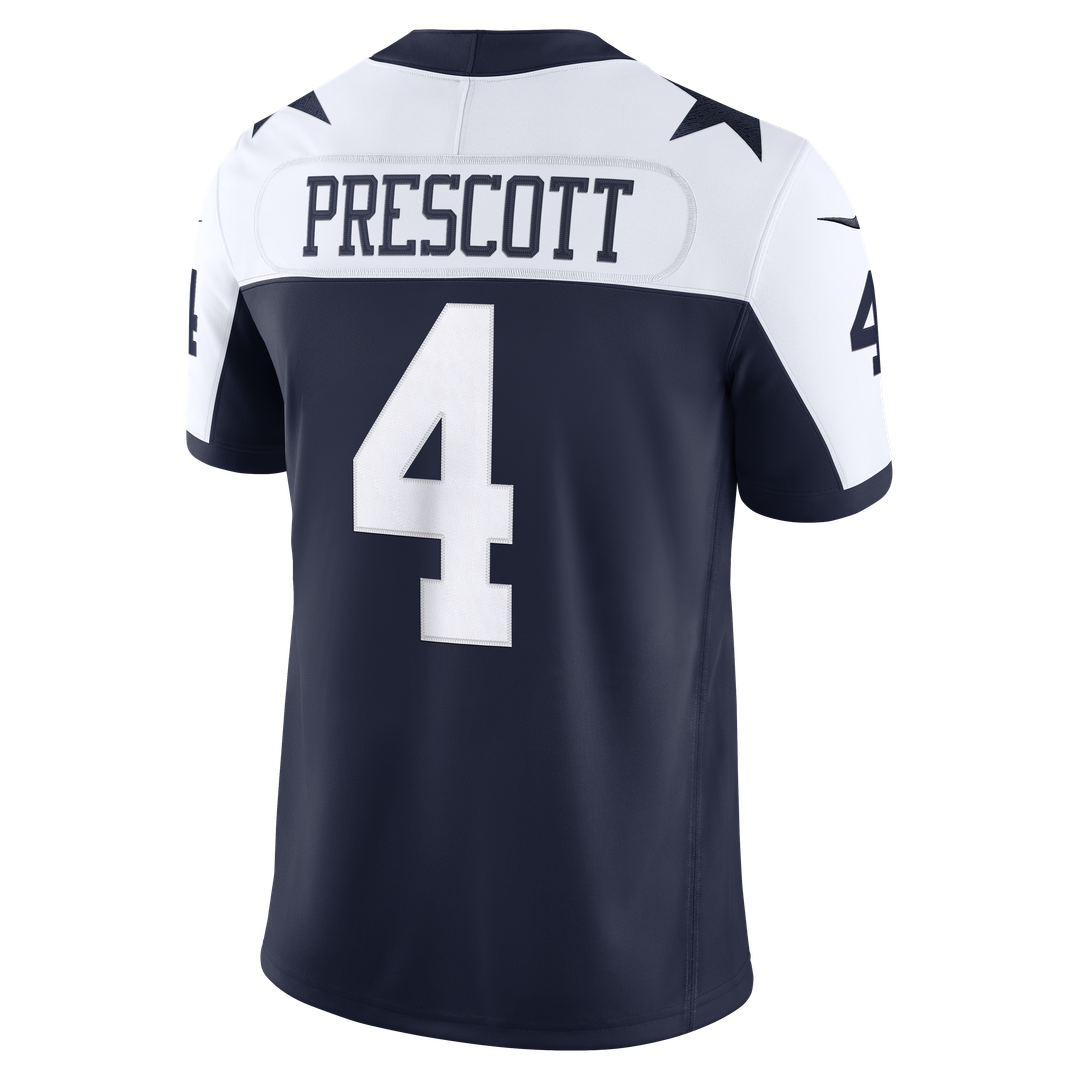 Men's Dallas Cowboys Dak Prescott Navy Alternate Vapor F.U.S.E. Stitched