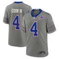 Men's Buffalo Bills James Cook III Gray Nickel City