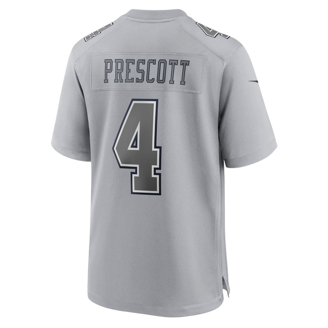 Men's Dallas Cowboys Dak Prescott Gray Atmosphere Fashion