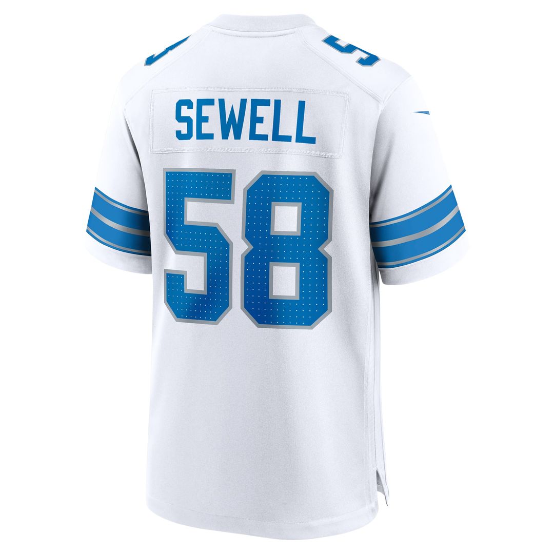 Men's Detroit Lions Penei Sewell White
